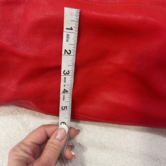 Longchamp Classic leather tote Carryall bright red! Beautiful bag! - Picture 11 of 11